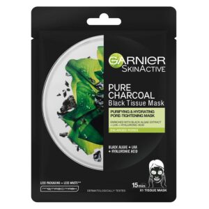 Garnier Tissue Mask Pure Charcaol Black Algae Purifying & Hydrati