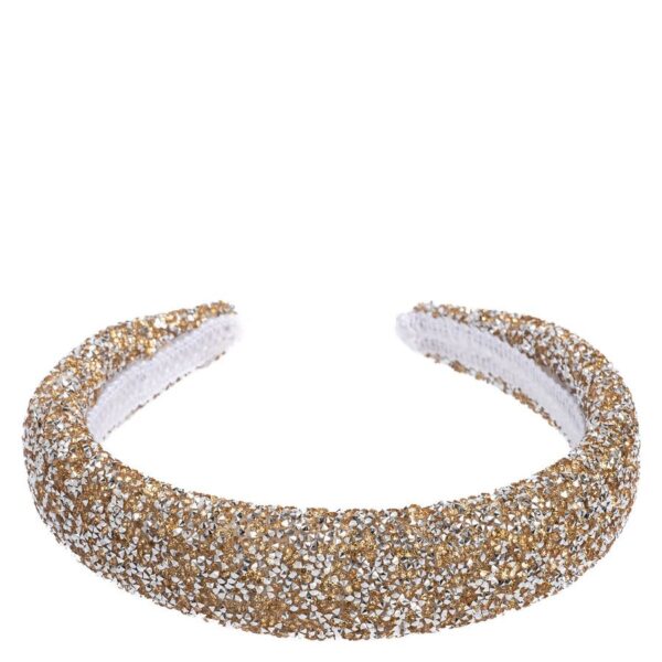 DARK Crystal Hair Band Broad Gold