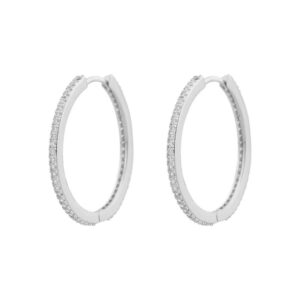 Snö Of Sweden Essence Ring Earring Silver/Clear 30mm