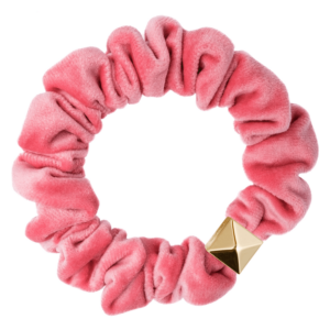 DARK Velvet Mini Scrunchie Geranium Pink