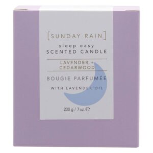 Sunday Rain Sleep Easy Scented Candle Lavender & Cedarwood 200g