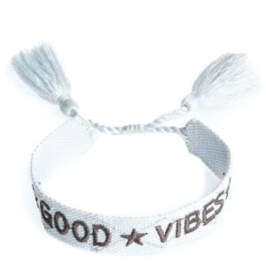 DARK Woven Friendship Bracelet Good Vibes Cool Blue