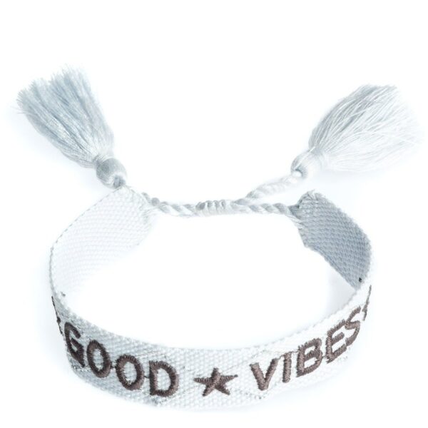 DARK Woven Friendship Bracelet Good Vibes Cool Blue