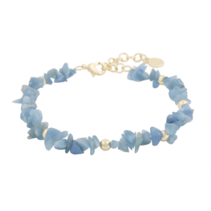 Snö Of Sweden Capri Stone Bracelet Gold/Light Blue 16–18