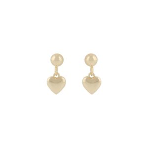 Snö Of Sweden Brooklyn Heart Small Pendant Earring Plain Gold One