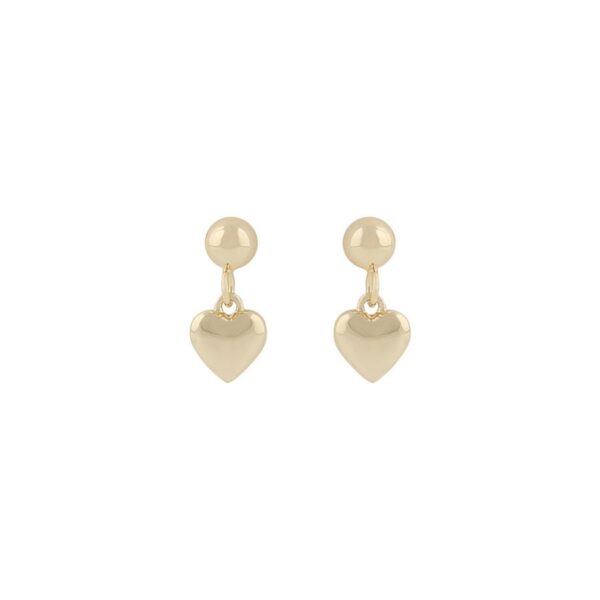 Snö Of Sweden Brooklyn Heart Small Pendant Earring Plain Gold One