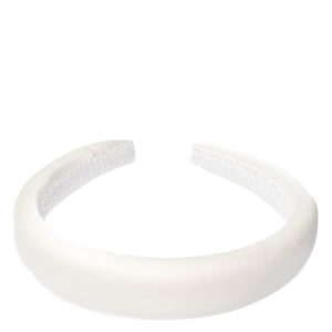 DARK Satin Hair Band Broad Off White