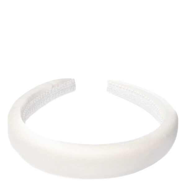 DARK Satin Hair Band Broad Off White