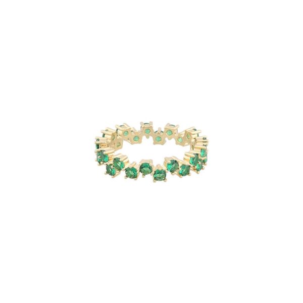 SNÖ of Sweden Ibiza Nuit Ring Gold/Green L 18