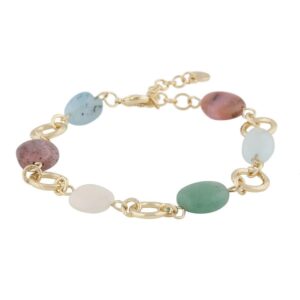 Snö Of Sweden Sanna Stone Bracelet Gold/Mix Green