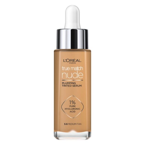 L&apos;Oréal Paris True Match Nude Plumping Tinted Serum 5-6 Medium-Ta