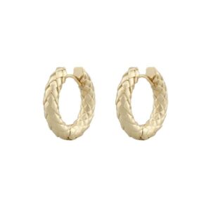 Snö Of Sweden Dublin Thick Ring Earring Plain Gold 20mm