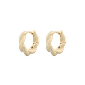 Snö Of Sweden Avenue Big Round Earring Plain Gold 18mm