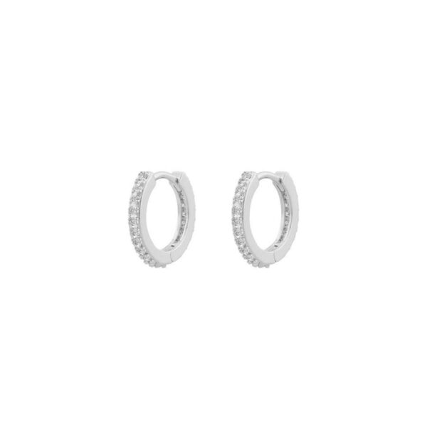 Snö Of Sweden Essence Ring Earring Silver/Clear 15mm