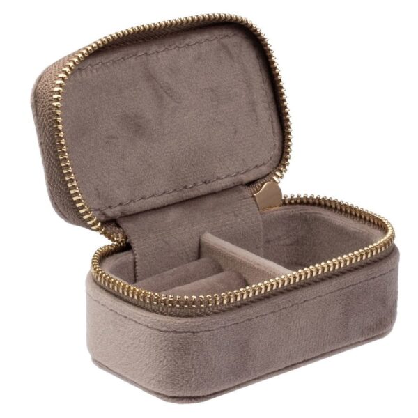 DARK Velvet Jewellery Box Micro Taupe