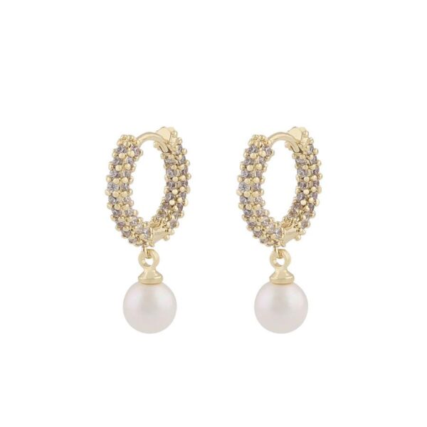 Snö Of Sweden Lydia Pearl Ring Earring Gold/White Onesize