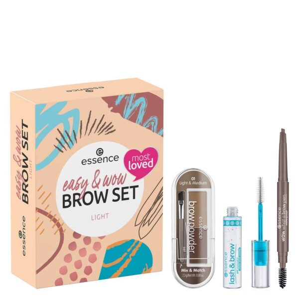 essence Easy & WOW Brow Set Light 3pcs