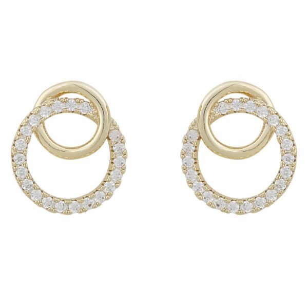 Snö Of Sweden Mona Irregular Earring Gold/Clear