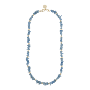 Snö Of Sweden Capri Stone Necklace Gold/Light Blue 42cm