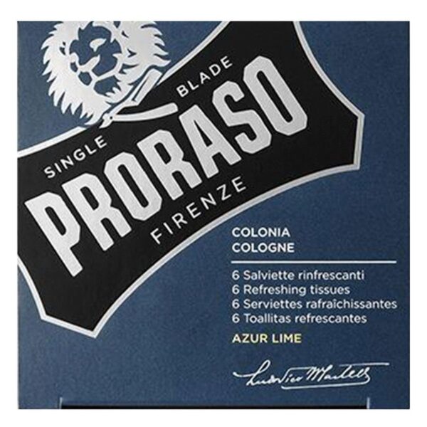 Proraso Beard Wipes Azur Lime 6pcs