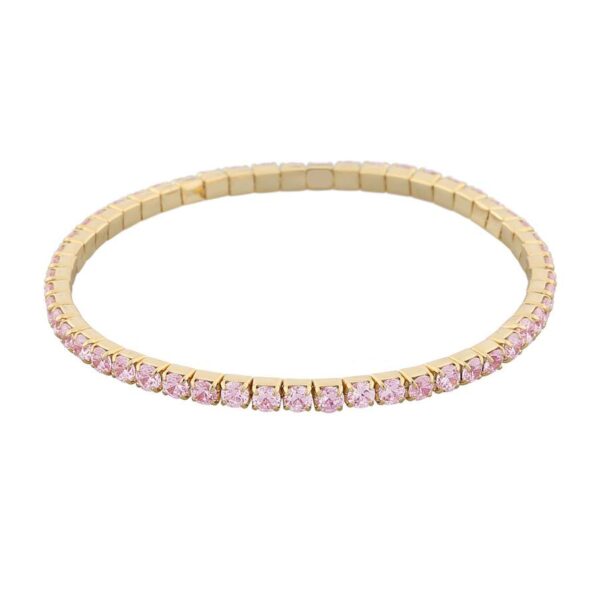 Snö Of Sweden Meadow Elastic Bracelet Gold/Pink M/L