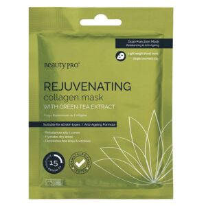 BeautyPro Rejuvenating Collagen Sheet Mask With Green Tea Extract