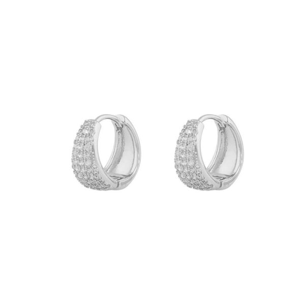 Snö Of Sweden Brooklyn Oval Ring Earring Silver/Clear Onesize