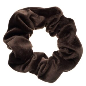 DARK Velvet Scrunchie Chocolate Brown