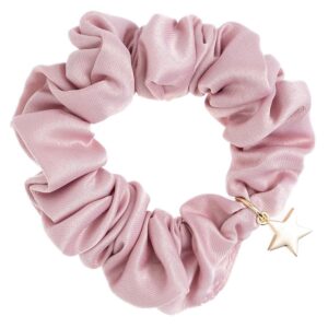 DARK Satin Scrunchie Light Rose