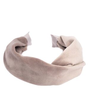 DARK Velvet Hair Band Folded Taupe