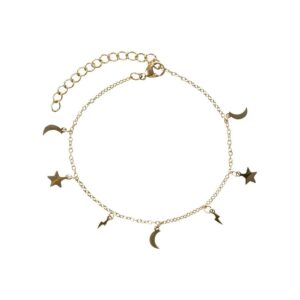 DARK Charm Bracelet Extra Thin Gold