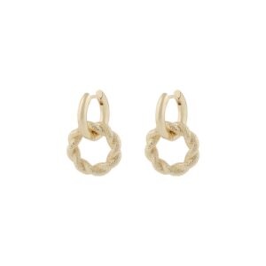 Snö Of Sweden Serena Pendant Earring Plain Gold