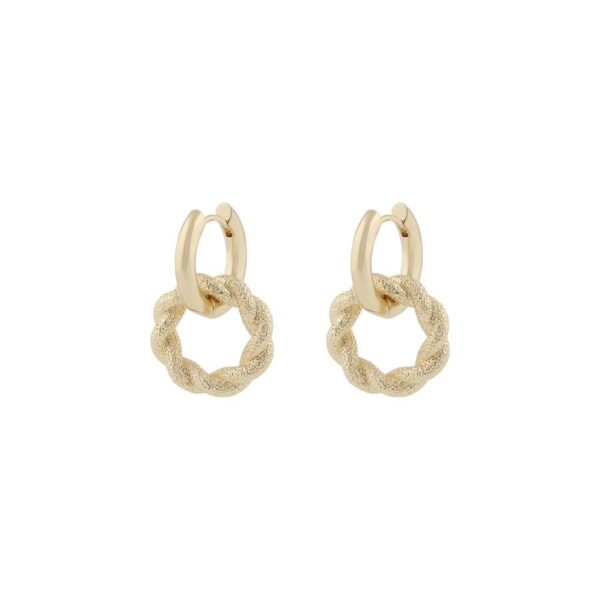 Snö Of Sweden Serena Pendant Earring Plain Gold