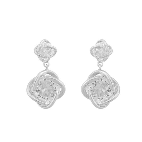 Snö Of Sweden Sevilla Pendant Earring Silver/Clear 22mm