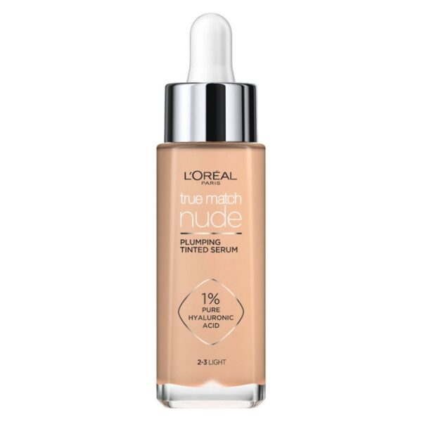 L&apos;Oréal Paris True Match Nude Plumping Tinted Serum 2-3 Light 30m