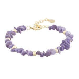 Snö Of Sweden Capri Stone Bracelet Gold/Lilac 16–18