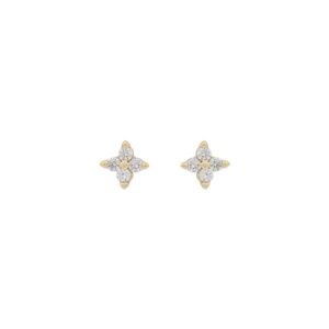 Snö Of Sweden Wish Small Earrings Gold/Clear 5mm