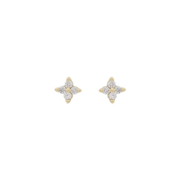 Snö Of Sweden Wish Small Earrings Gold/Clear 5mm