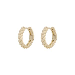 Snö Of Sweden Kansas Twist Ring Earrings Plain Gold