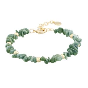 Snö Of Sweden Capri Stone Bracelet Gold/Green 16–18