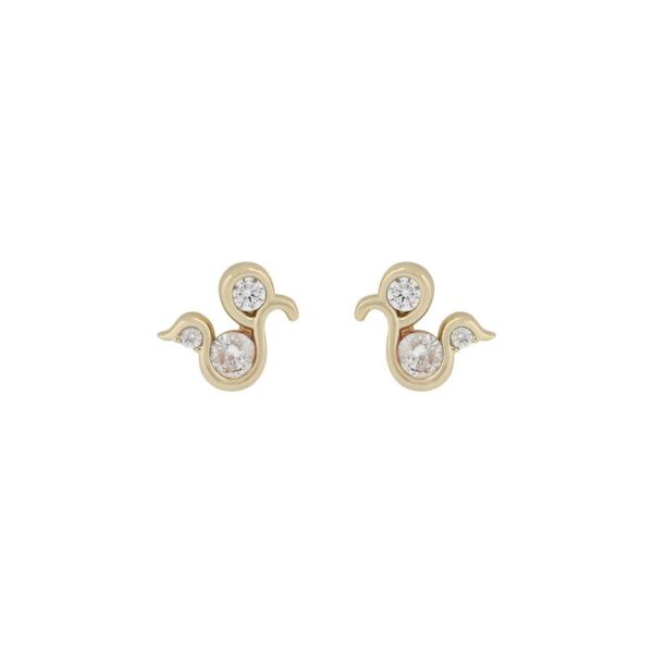 Snö Of Sweden Malibu Big Stone Earring Gold/Clear