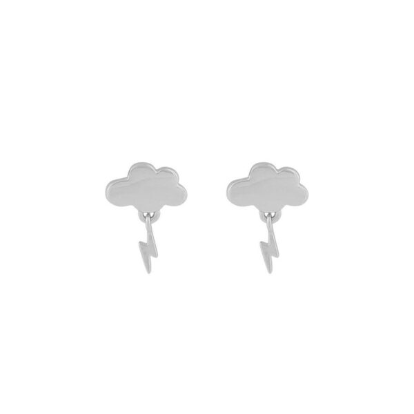 Snö Of Sweden Field Cloud Earring Plain Silver