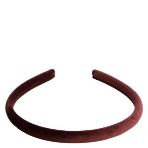 DARK Velvet Hairband Thin Maroon