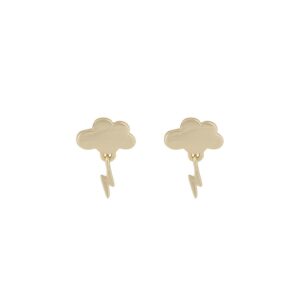 Snö Of Sweden Field Cloud Earring Plain Gold