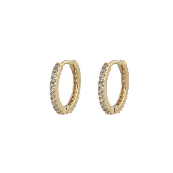 Snö Of Sweden Hanni Small Ring Earring Gold/Clear 16mm