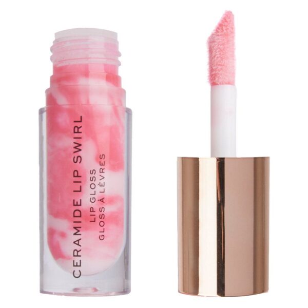 Makeup Revolution Lip Swirl Ceramide Gloss Sweet Soft Pink 4