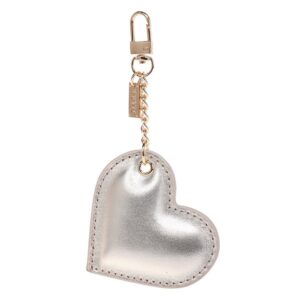 DARK Leather Heart Charm Nappa Gold