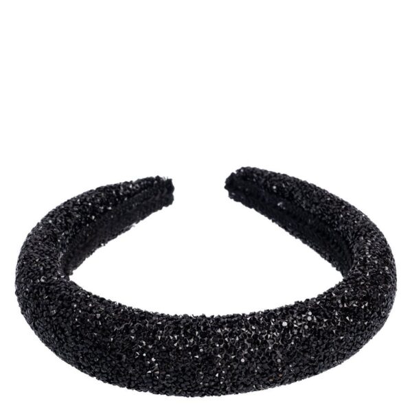 DARK Crystal Hair Band Broad Black