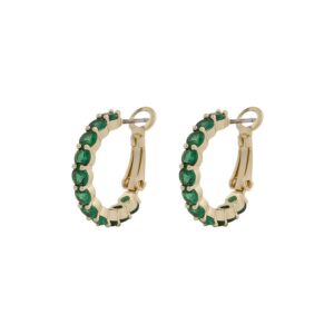 Snö Of Sweden Essence Small Ring Earring Gold/Green 18mm