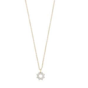 Snö Of Sweden Wish Pendant Necklace Gold/Clear 45cm